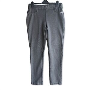 FDJ Women's Black Pull On Stretch Straight Leg Viscose Trousers US Sz 10 France